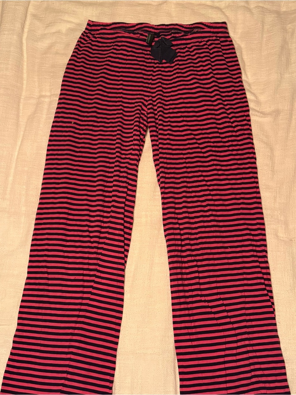 Cynthia Rowley Pink and Black Striped Lounge Pants